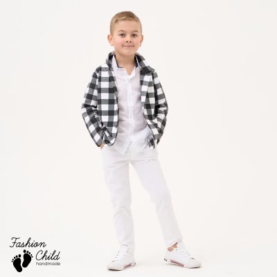 Spodnie gilberto białe dla chłopca