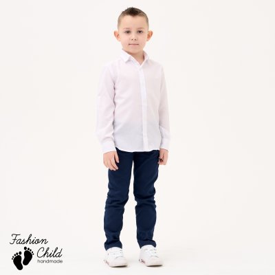 Isaac - koszula wizytowa biała z długim rękawem dla chłopca